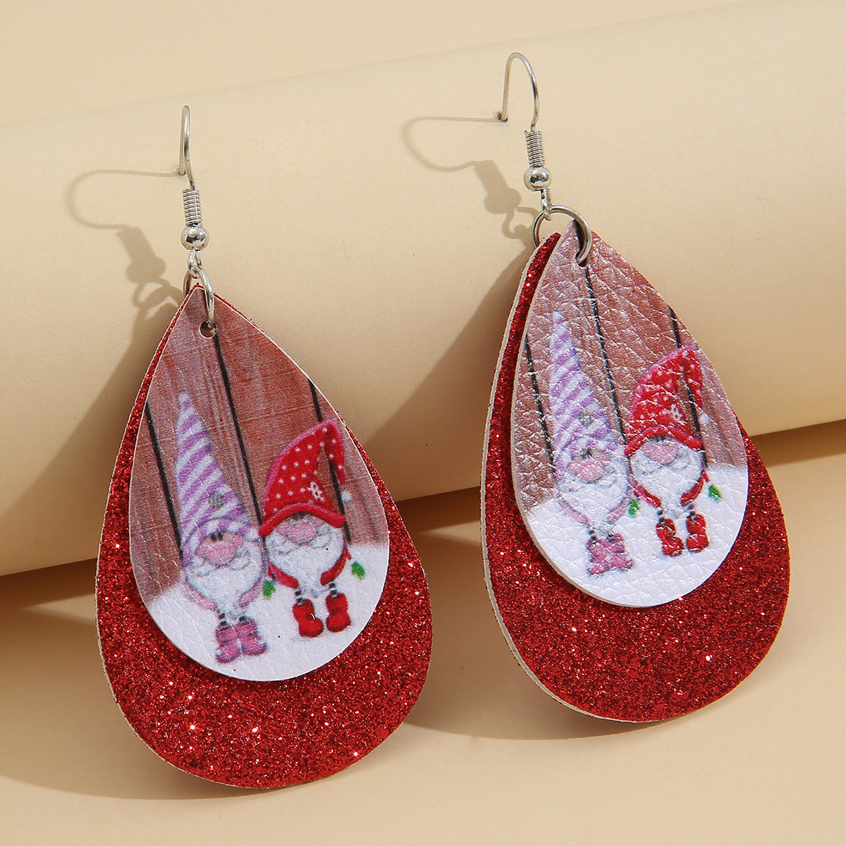 Wholesale Christmas Leather Earrings